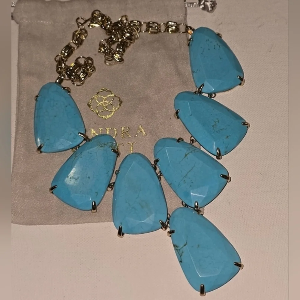 Kendra‎ Scott Harlow statement necklace in Variegated Turquoise Magnesite???